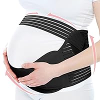 Fonyiunce Ceinture Grossesse Femme Enceinte, Maternité et Post Accouchement Bande De Ventre, Ceinture Femme Enceinte Réglable, Ceinture Maintien Avant Apres Grossesse(XL)
