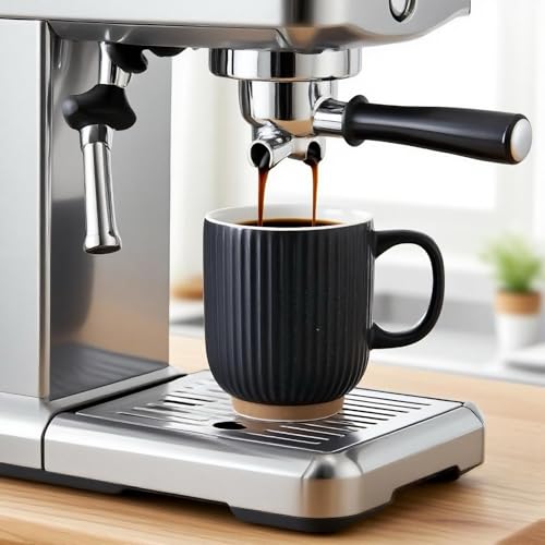 Juego de 4 mugs de cerámica negro y blanco 350 ml miniatura 4
