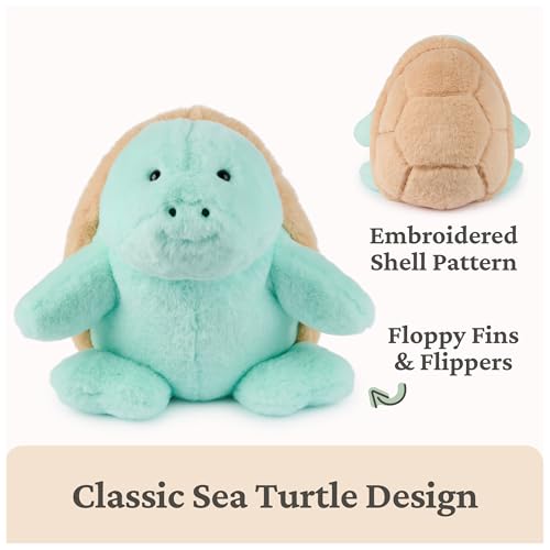 GUND Sprout Sea Turtle Plush, Premium Stuffed Animal for Ages 1 and Up, Green/Brown, 10” - Thumbnail 5