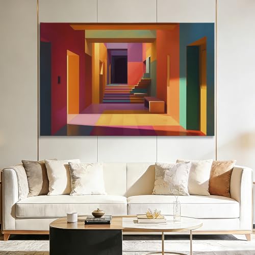 Tableau décoration murale espace abstrait pour un salon moderne et lumineux