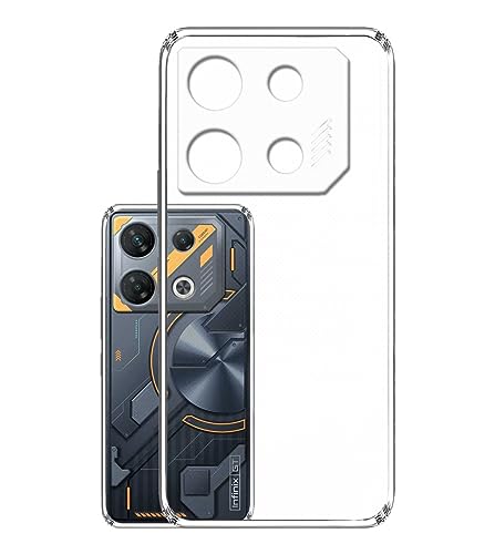 Image of RRTBZ Soft Silicon Back Case Cover Compatible with Infinix Gt 10 Pro (TPU), Transparent