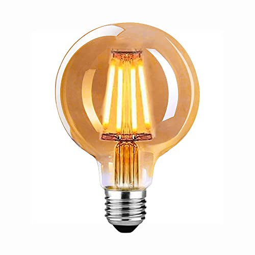 Edison Vintage Glühbirne, Edison LED Lampe Warmweiß E27 4W 2700K Retro Glühbirne Vintage Antike Glühbirne 470LM Ideal für Nostalgie und Retro Beleuchtung im Hotel Schlafzimmer Restaurant - 1er Pack
