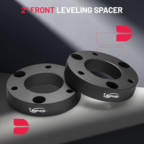 Image of BDFHYK 2 inch Front Leveling Lift Kit Compatible with Chevy Silverado 2007-2022 /Avalanche /Sierra /Suburban 1500 /Yukon /Tahoe 2WD /4WD Front Strut Spacers