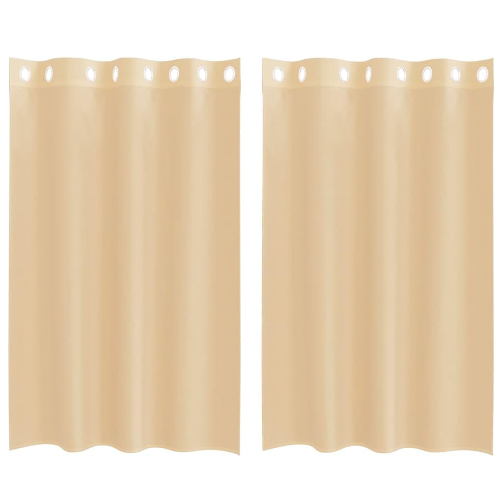 vidaXL Voile Curtains with Grommets 2 pcs Sand
