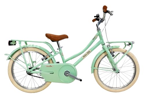 BICICLETTE CANELLINI Dolce Vita Roma - Bicicleta infantil vintage retro de 20 pulgadas, 1 V, color verde claro