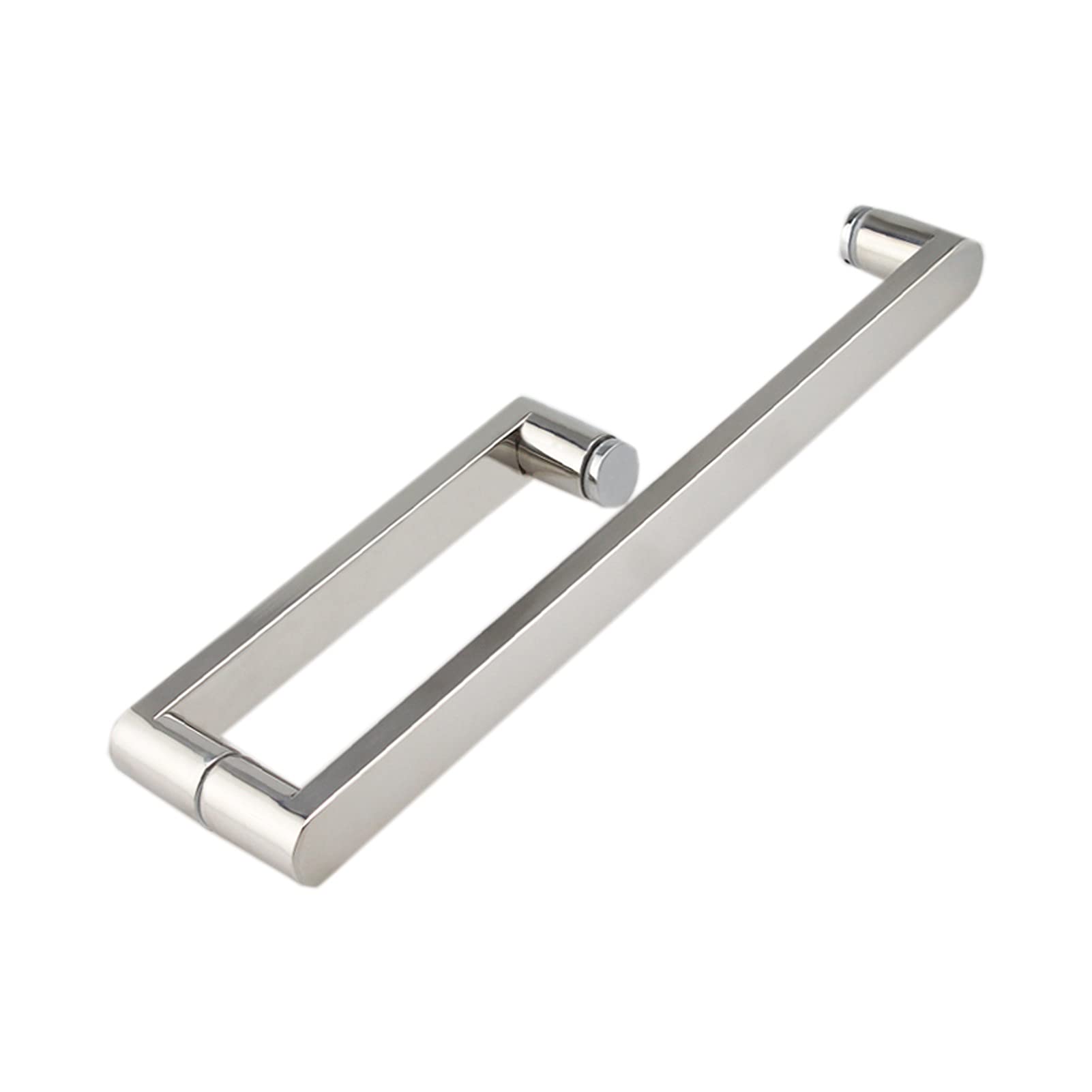 BHGFYXBS Door Pull Handle Push And Pull Glass Door Handle Shower Door Handle Stainless Steel Polished Finish, Bathroom Door Knobs For Interior Exterior Doors Towel Bar,225Mm+425Mm,225mm+425mm