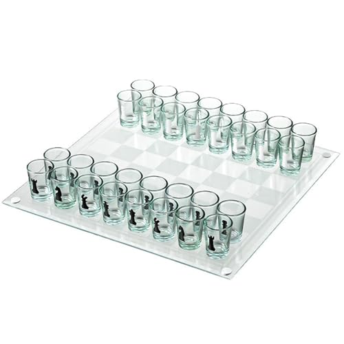 Jeu d'échecs ivre en verre pour animer vos soirées et apéritifs entre amis