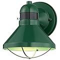 LONEDRUID Motion Sensor LED Outdoor Wall Light Fixtures Dusk to Dawn Exterior Sconce Lighting Green Farmhouse Porch Lamp Waterproof Outside Barn Lights Wall Mount for House Patio Garage Entryway