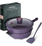 TIBORANG 7-in-1 Mehrzweck Bratpfanne – 27,9 Cm (5 Quart), Antihaftbeschichtet, Mit Hitzeindikator