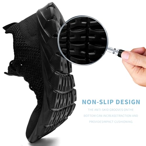 Image of Mens Running Shoes Walking Tennis Sneakers Slip on Gym Workout Athletic Lightweight Casual Sport Shoes