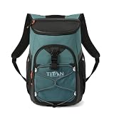 Titan by Arctic Zone Backpack Cooler, Insulated Soft Sided Bag with Leak Proof Lining and Padded Straps, for Lunch, Picnic, and Travel, 24 Can Capacity, Jungle Hunt