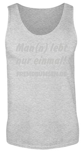 Camiseta de tirantes hombre Vive solo una Vez ropa casual gris mezclado talla L