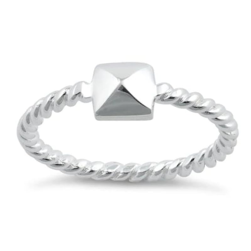Bague de mariage pour femmes argent 925 alliance géométrique