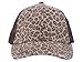 Wholesale Low Profile Soft Structured Canvas Leopard Print Cap (Brown) - 22065