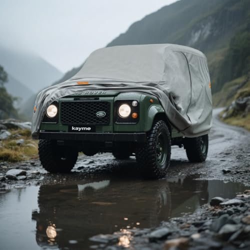 Image of Kayme Heavy Duty SUV Car Cover Custom Fit Land Rover Defender 110 Waterproof All Weather for Automobiles, Full Exterior Covers Sun Rain UV Protection.（Deliver About 3-10 Days）