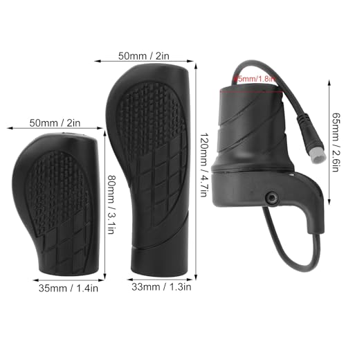 Metà Acceleratore per Bici, Mezza Torsione, Mezza Acceleratore per Bicicletta, Maniglia a Mezzo, Gomma Impermeabile, Impugnatura a Rotazione, Parte Modificata per Mountain