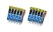 Produktbild 10x CLI-526 Cyan Tintenpatronen mit Chip kompatibel zu Canon für Canon IP4950 IP4850 MG5340 MG5250 MG5350 MG6250 MG8120 MG8240 MG6150 MG8250 MG5150 MG6120 MG5200 MG8150 MX885 MX715 MX884 MX895 IX6550