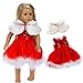 YUESEN Ropa para Muñeca Vestido 2PCS Ropa de Muñecas para New Born Baby Doll Ropa De Navidad Vestidos para Muñeca Hechos para Muñecas de 18 Pulgadas