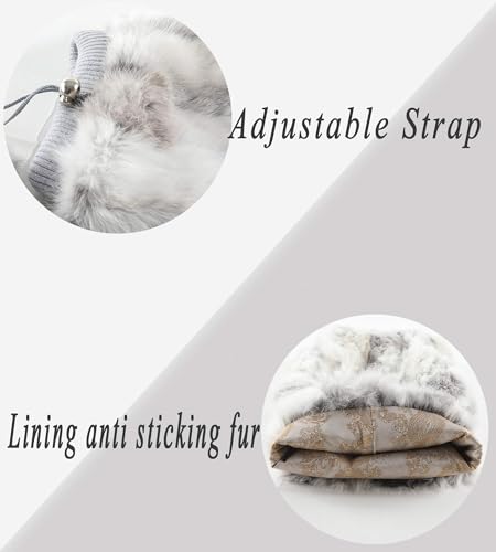 Image of Fur Story Fur Leg Warmers Real Fur Rabbit Winter Leggings Boot Toppers for Women