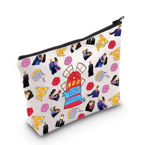 WZMPA Satine & Christia Musical Cosmetic Bag Satine & Christian Fans Gift Come What May Zipper Pouch Bag Satine & Christia Merch