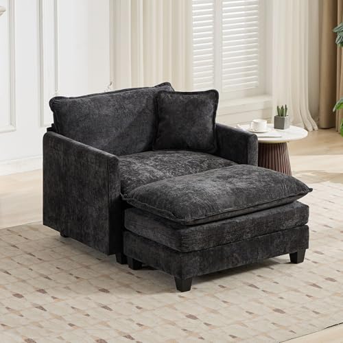 42.1" Modern Sectional Couches for Living Room, Charcoal Grey Comfy