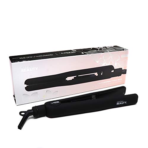 Cortex International Solo 450 1 Inch Ceramic Flat Iron Analog Adjustable Temperature Settings (Black Rubber)