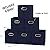 Household Essentials 81-1 Foldable Fabric Storage Bins | Set of 6 Cubby Cubes with Handles | Navy Blue, 6 lbs