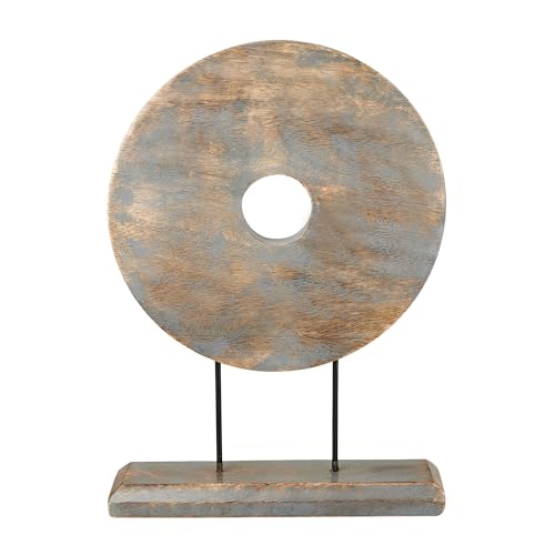 Eximious India Farmhouse Table Sculpture Home Decor Statue Mandala Carved for Modern Home 10" x 14", Living Room, Fireplace Mantel Shelf, Table and Entryway Decor Stand (Design 5) by Eximious India - Used condition - Image 5