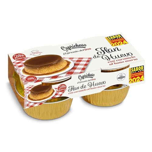 DIA CAPRICHOSO flan de huevo pack 4 unidades 100 gr