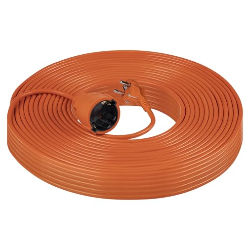 Miratic Verlängerungskabel Außen Elektrokabel aussenbereich Einzelsteckdose Stromkabel Außenbereich Schuko IP20 Kabeltyp: H05VV-F Strom: 10 A Max. Belastung: 2300 W (20 M)