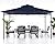 ABCCANOPY Gazebos for Patios 10x12 - Outdoor Steel Frame Gazebo for Lawn Backyard Garden Deck (Navy Blue)