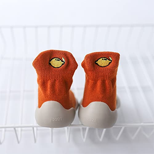 Newborn Shoes for Girls,Indoor Walkers Infant First Socks Casual Elastic Soft Toddler Baby Solid Shoes Sock Shoes3