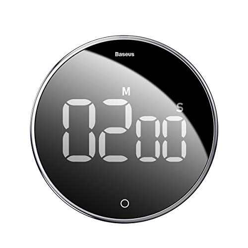 Baseus Heyo Rotation Countdown Timer Kitchen Timer Countdown LCD Digital Timer,Good Timing Helper for Home and Work Scenarios