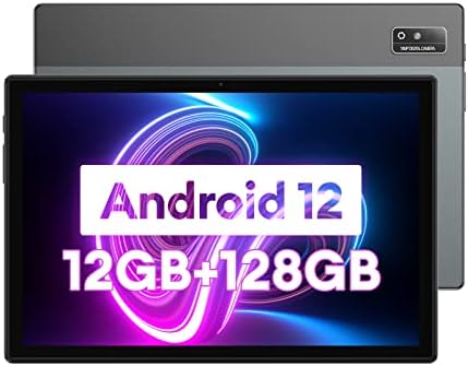 Headwolf Android 12 Tablet 10 inch Tablets, WPad3 12GB RAM 128GB ROM 512GB Expand 8 Core Android Tablet with 8MP+16MP Dual Camera, 7700mAh Battery, 2.4G/5G WiFi, Bluetooth 5.0, GPS, HD Screen (Gray)