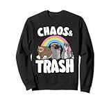 caos & trash possum opossum rainbow raccoon felpa
