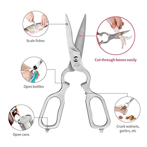 image for SKY LIGHT Kitchen Scissors, Multi-Purpose Take-Apart Stainless Steel H