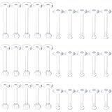 SmallCat 30pcs Clear Piercing Retainer for Women Men, Transparent Plastic Lip Rings Retainer, Nose Studs...