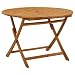 vidaXL Akazienholz Massiv Gartentisch Klappbar Terrassentisch Esstisch Holztisch Massivholztisch Gartenmöbel Tisch Klapptisch Outdoor 110cm