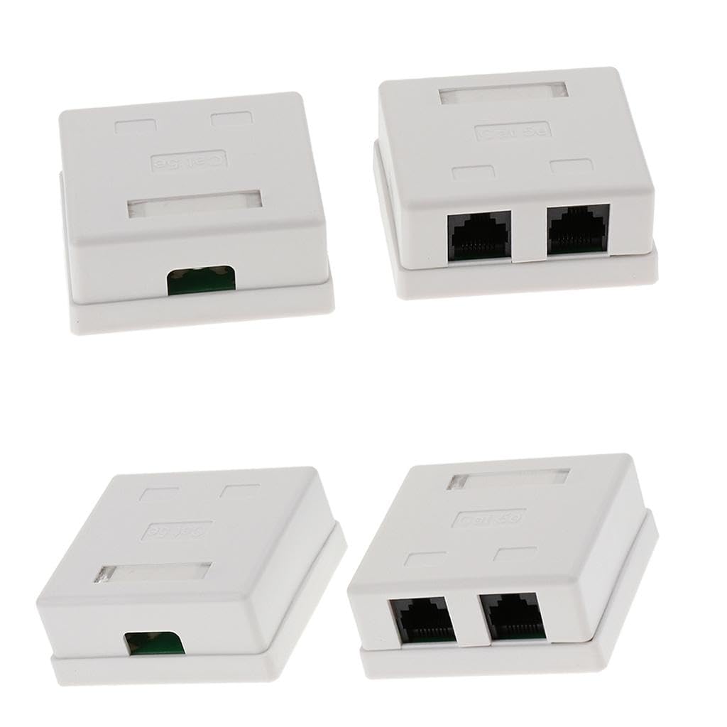 CALANDIS™ 4x Cat5e DOUBLE Port Surface Mount Outlet Box Face Plate Backbox Combo | Plugs Jacks & Wall Plates | Networking Cables & Adapters | Computer Cables & Connectors-image-19