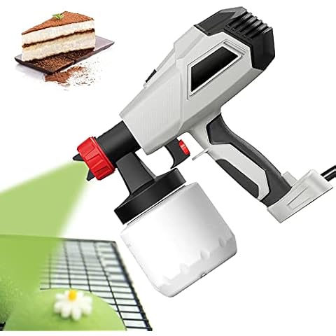 Chocolate Spray Gun 500w DIY Baking Cake Airbrush Coloring Spray Gun with High Power Spray Gun and Three Spray Patterns for Cake, Chocolate Decoration,800ml Cover