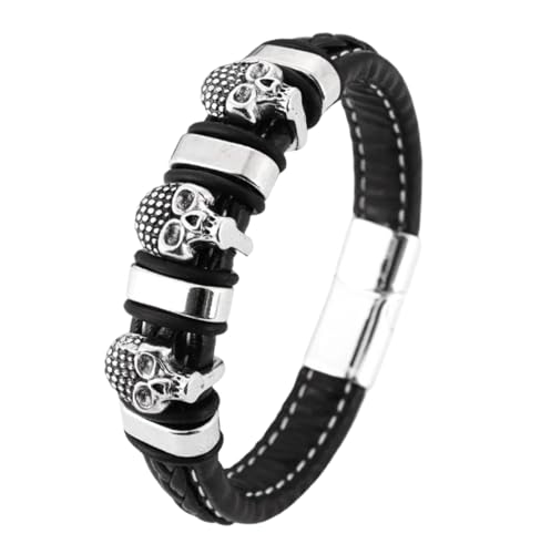 Bracelet homme cuir multicouche pour affirmer son style punk