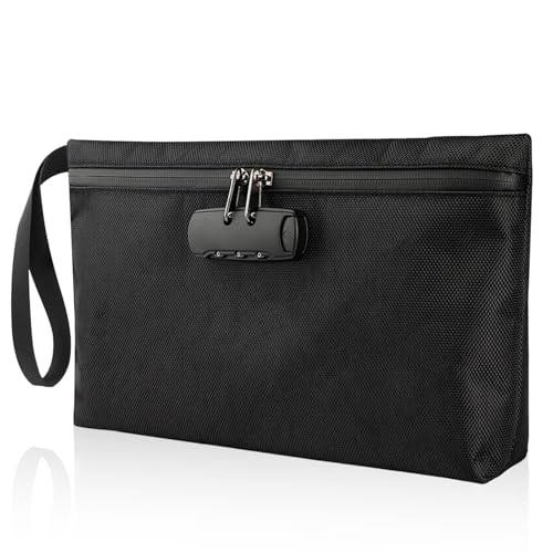 Geruchsdichte Tasche mit Kombinationsschloss, Wasserdicht Geruchsdichter Aufbewahrungsbeutel mit Versiegelte Reißverschlüsse Carbon Gefüttert Tragbarer Tragegriff für Ihr Zubehör