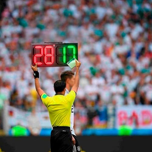 Tablero reemplazo fútbol LED marcador árbitro equipo miniatura 5
