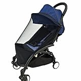 Mosquito Net Compatible Babyzen YOYO2 Strollers,Baby Carts Accessories Bugs Net (Black Net)