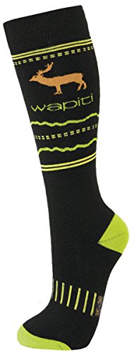Wapiti Unisex Kinder Sokker Wk04 Socke, Schwarz, 31-34 EU