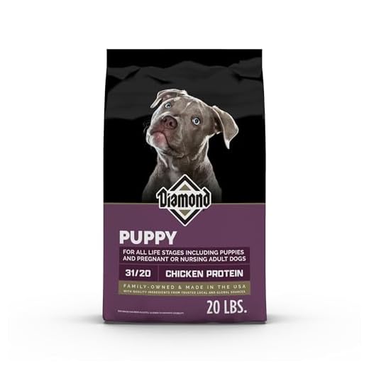 Diamond Puppy Dry Dog Food 31/20 for All Life Stages Including Puppies and Pregnant and Nursing Adult Dogs 20lb Bag