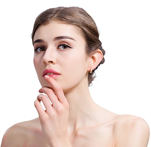 Fibo Steel 13Mm Stainless Steel Small Hoop Earrings For Men Women Huggie Earrings Cz Inlaid (A:3 Pairs 3 Colors) #TOP5