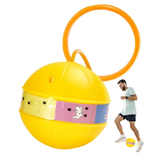 SVCEQZE Bola para saltar el tobillo, Tobillo con bola que rebota brillante,Pelota para saltar con cuerda que brilla intensamente para ejercicio infantil - Bola colorida del oscilación de los deportes,