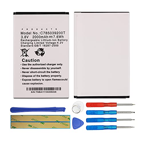 Duotipa Battery C785039200T Compatible with BLU Dash G D490U D490L Dash M2 D090U D090 Dash X2 with Repair Tool Kit