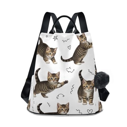 Sac à dos voyage antivol femme chatons pour escapades urbaines et déplacements quotidiens